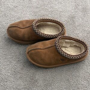 UGG Tan Suede Slippers with Plush Lining